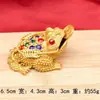 Latón Macizo Yuanbao Atracción de Riqueza y Recolección de Tesoros Adorno Dios de la Riqueza Cuenco del Tesoro Grande y Pequeño Barras de Oro y Plata Regalo de Apertura Artesanía