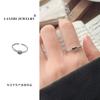 Anillo Lan Zhi love líneas geométricas no se decolora simple ins versátil anillo de plata de ley 925 anillo abierto para dedo de mujer