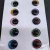 Ojo de Cristal con Purpurina de Resina Pupil Flash Estéreo Ojo de Luna 3D Juguete de Animal de Peluche Accesorios de Plástico Ojo Bizco