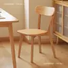 Silla de comedor de madera maciza, mesa y sillas de comedor de estilo moderno simple, silla de madera maciza, taburete simple para el hogar, silla de comedor con respaldo, Luis