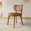 Cadeira de Jantar em Madeira Maciça Casa Moderna Estilo Creme Cadeira Estofada Banqueta de Jantar Hotel Negociação Leve Luxo Encosto Cadeira de Jantar