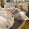 Juego de cama de cuatro piezas con sábana bajera, nuevo modelo 2026, funda de edredón jacquard para dormitorio de estudiante, juego de tres piezas para cama individual, adecuado para todas las estaciones