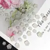 Accesorios para Uñas Camelia Hielo Transparente Aurora Rosa Blanco y Negro Flor Pequeña Tridimensional Taladro para Uñas Material para Uñas Portátil Paquete