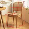 [Entrega a Domicilio] Silla de Plástico Estilo Escandinavo con Mimbre Silla para Adultos con Respaldo Verano Exterior Apilable Nueva Silla de Comedor China