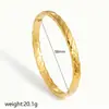 Hebilla de Herradura en Forma de U de Acero Inoxidable Pulsera Hidráulica para Mujer, Moda Transfronteriza Joyería de Oro de 18 Quilates, Pulsera Elegante de Diseño Personalizado