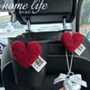 Gancho de Felpa con Forma de Corazón para Respaldo de Asiento de Coche Lindo Almacenamiento Multifuncional para Asiento de Coche Suministros para Coche