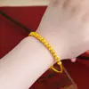 Nuevo Pulsera de Abalorios de la Suerte Chapada en Oro para Mujer, Pulsera Vintage Ajustable, Accesorio Versátil de Muñequera de Moda