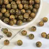 Cuentas Sueltas de Sándalo Verde Natural, Cuentas Redondas de Madera Maciza, Varios Estilos de Cuentas de Madera para Pulseras y Collares Hechos a Mano DIY Venta al por Mayor