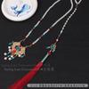 Hanfu Antigo Super Longo Franja Macio Coroas Diário Vintage Versátil Ming-feito Colar Gola Lótus Coroas Acessórios