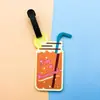 Etiqueta de equipaje de helado de piña de dibujos animados tarjeta de embarque PVC pegamento flexible etiqueta de equipaje etiqueta colgante creativa