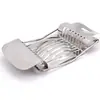 Herramientas de Cocina Acero Inoxidable Cortador de Huevos Cortador Elegante Divisor Cortador de Huevos Doble Cabeza