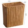 Esterilla de Yoga de Mimbre Sintético, Alfombrilla de Suelo, Cesta de Almacenamiento, Cesta para Basura y Escombros Debajo del Escritorio, Cesta para Periódicos y Revistas en el Dormitorio, Gran Capacidad