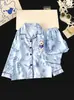 Conjunto de Pijama Novo para Meninos Primavera e Outono 2026 Seda Gelada Manga Longa Roupa de Casa Crianças Médias e Grandes Meninos Fino Traje de Ar Condicionado