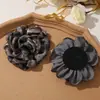 Retro Elegante Brillo Borde Quemado Tela Rosa DIY Americano Sexy Cuerda para Recoger el Cabello Tocado Broche Accesorios para Ropa