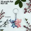 Chaveiro de acrílico para chave de carro Stitch transfronteiriço, novo pingente de chaveiro, pingente de decoração para mochila