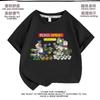 Plantas de verano vs.. Camiseta de manga corta para niños Zombies con diseño de tirador de guisantes, girasol y hongo destructor. Ropa de moda para niños.