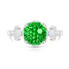 Anillo de Corona Cortada con Fuegos Artificiales de Piedras Preciosas de Colores Más Vendido en Tiktok para Mujeres, Diamante de Alto Carbono Chapado en Oro, Anillo Versátil de Moda, Dropshipping para Transmisiones en Vivo