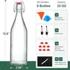 Botella de Enzimas Vacía con Cierre de Vidrio Multifuncional de Presión Botella para Vino de Frutas Cerveza Transparente Sellada Botella para Bebida de Jugo Casero