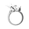 Dragão animal forma anel bonito anel feminino moda personalidade Alto sentido nicho design vento frio anel de dedo indicador