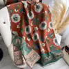 Versión Coreana de Dandelion 2025 Otoño e Invierno Nuevo Bufanda de Imitación Cachemir Protector de Cuello Espeso de Doble Cara para Mujer Chal para Aire Acondicionado