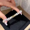 Pulsera de cierre de perla con cuentas de circón estilo francés minimalista, pulsera versátil exquisita de nicho, joyería de lujo ligero de alta gama para mujer