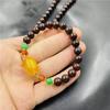 Collar de Cuentas Redondas de Piedra Rey Medicina del Tíbet Transmisión en Vivo Venta al por Mayor Pulsera de Jade del Tíbet Jade Serpentina Cadena Madre
