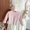 Sudadera con Forro de Polar para Niña Estilo Nuevo Moda Elegante Infantil Capa Base Ropa de Otoño Invierno para Bebé Niña Monopieza de Terciopelo