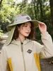 Sombrero tipo chal de bloques de color para hombres y mujeres, sombrero para el sol para exteriores, sombrero de sol con protección UV, sombrero de sol de verano, que cubre el cuello, resistente al agua