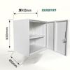 Gabinete para Aditivos Alimentarios, Gabinete de Doble Cierre para Almacenamiento de Muestras para Comedores, Gabinete con Cerradura para Hogar y Escuela, Gabinete de Almacenamiento de Acero Inoxidable, Gabinete para Herramientas