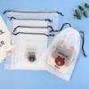 Bolsa Transparente Esmerilada con Cordón de Oso, Bolsa de Almacenamiento Portátil a Prueba de Polvo para Ropa y Zapatos, Bolsa de Empaque de Alta Gama