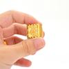 Anillo de dragón dominante para hombre chapado en oro de 24K anillo sólido de Guan Yu para hombre oro arena de Vietnam águila navegante anillo vivo