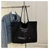 Versión coreana 2026 nuevo bolso de mujer con estampado de letras, bolso tote de gran capacidad, bolso de hombro, bolso de mano, bolso casual para mujer