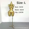 Maniquí de Cuerpo Humano, Modelo Femenino, Soporte de Exhibición para Modelo BBL Tallas Grandes, Modelo Dorado Europeo y Americano, Artículo Popular de Comercio Exterior