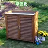 Almacenamiento de Gabinete de Zapatos de Madera Maciza para Exteriores al por Mayor Gabinete de Almacenamiento Puerta de Villa Protección Solar Impermeable Caja de Herramientas para Patio Balcón de Jardín Artículos Varios