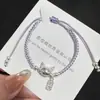 Pulseira Kuromi Fofa de Cobre Branco Pulseira Trançada Sanrio Anime Doce Legal Presentes para Homens e Mulheres Versátil e Ajustável
