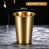 Taza de acero inoxidable 304 de Amazon transfronteriza, taza de cerveza estilo ins, taza para jugo y bebidas frías, vaso de agua de una sola capa para camping