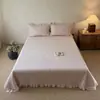 Funda de Cama Acolchada Recta Sencilla de Tencel Lenzing Estilo Coreano Juego de Tres Piezas Fibra Fresca y Segura Encaje Colcha de Verano