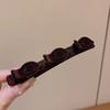 Pinza para el cabello flocada, pinza lateral de terciopelo de diosa, nueva pinza frontal de alta gama, pinza roja cibernética, accesorios para el cabello, pinza para el cabello