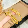 Pulsera Ascendente de la Fortuna Estilo LULU Nuevo Estilo Palacio Chino para Mujer, Incrustada con Diamantes, Pulsera Vintage Pulida de Nudo de Bambú Flor de Dinero