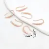 Ganchos de Orelha Banhados a Ouro 14K Color-Preserving com Pedras de Diamante e Argolas Penduradas, Acessórios para Brincos DIY Feitos à Mão A02