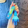 Llavero de Fondo de Bikini Creativo Pez Feo Residente Lindo Dibujo Animado Muñeco Divertido Colgante para Mochila de Estudiante Pequeño Regalo