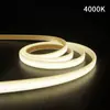 Fita de LED COB ultra brilhante 220v, alta voltagem, sem driver, autoadesiva, fita de LED flexível à prova d'água para exterior para parede de fundo de banheiro interno