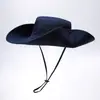 Chapéu de Pescador com Aba Larga para Uso Externo e Proteção Solar, Tamanho Grande de 12cm, para Homens no Verão, com Aba Larga e Proteção UV para Viagens e Montanhismo