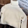 [Listo para envío] Suéter de cuello alto para niños 2025 Nuevo Invierno Bebé niño y niña Todo en uno de terciopelo Jersey para Heattech para niños pequeños y medianos
