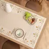 Mantel de Mesa Lavable Impermeable y Resistente al Aceite con Diseño Floral Fresco y Sencillo Modelo Nuevo 2025 Mantel de Mesa de Café de Lujo Ligero Gama Alta Mantel de Mesa Resistente al Calor
