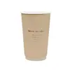 Taza de Café de Papel Color Nieve con Textura Táctil, Taza para Bebida Caliente de Cafetería, Té de Leche con Tapa, Empaque Desechable Personalizado para Llevar Café
