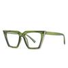 Gafas ojo de gato de moda europea y americana transfronteriza, encanto moderno retro, espejo plano anti-luz azul KK001