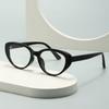 1270 Montura de Gafas Ópticas Ojo de Gato TR90 Ultraligera Celebridad Cibernética Lisas Anti-Luz Azul Gafas Planas Estilo Ins