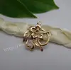 DIY handmade joias hairpin material 12 * 22mm cor de ouro delicada flor bronze joias acessórios atacado