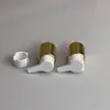 Suministro de bomba dosificadora de press powder de PP 24/410 con boquilla larga, bomba de interruptor izquierdo y derecho, clip para bomba de loción de aluminio electrochapado externo